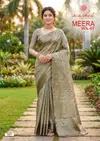 Meera Vol 7 By Kashvi Brasso Doby Border Zari Printed Sarees